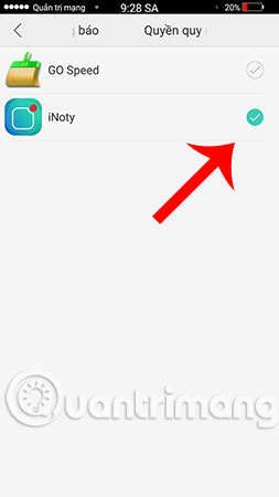 Kích hoạt Notify