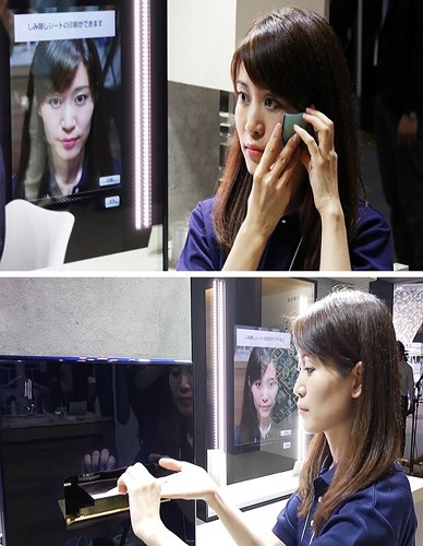 Gương thông minh có thể phần tích sức khỏe của người dùng của hãng Panasonic