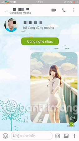 Kiểm tra tính năng gửi ảnh HD qua Mocha