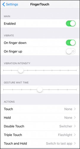 Thao tác cho nút Home