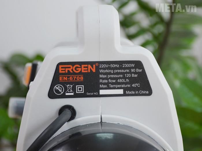Ergen EN-6708 có nhiệt độ nước cấp 40 độ C