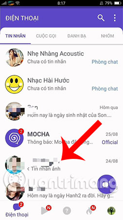 Lựa chọn cuộc hội thoại