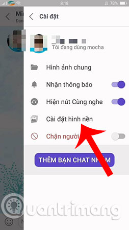 Cài đặt hình nền