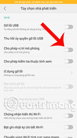 Cho phép vị trí mô phỏng