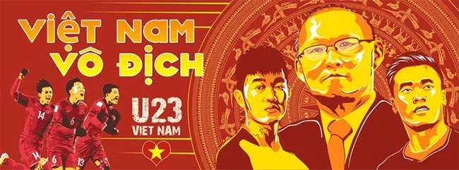 Cách thêm khung nền cổ vũ đội tuyển U23 Việt Nam