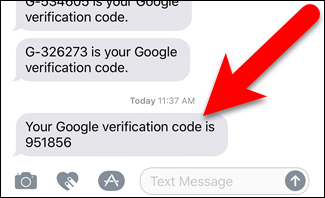 Xem mã xác minh trong ứng dụng tin nhắn 