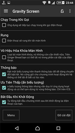 Cách gỡ bỏ ứng dụng Gravity Screen