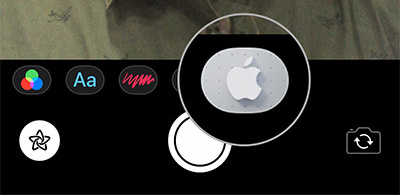 Chọn biểu tượng Apple là quả táo màu bạc