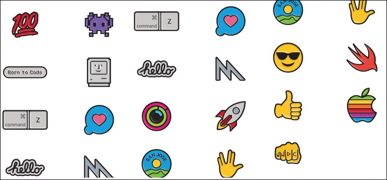 Một số nhãn dán trong gói WWDC