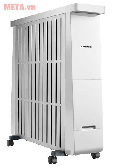 Máy sưởi dầu Tiross TS9216 13 thanh nhiệt phù hợp cho phòng có diện tích 22 - 28 mét vuông.
