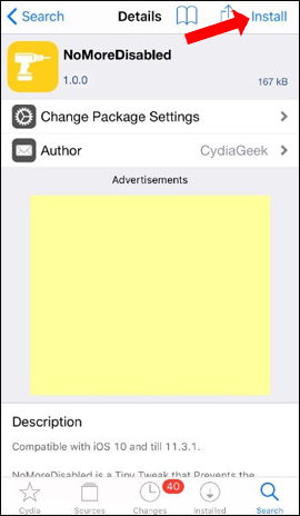 Cài tinh chỉnh NoMoreDisabled