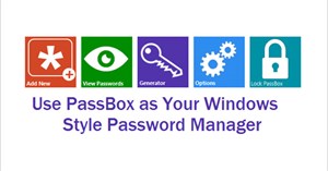PassBox: Trình quản lý và tạo mật khẩu miễn phí cho Windows 10/8/7