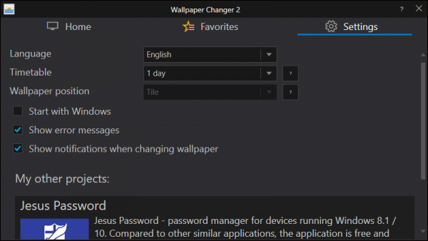 Thiết lập ứng dụng