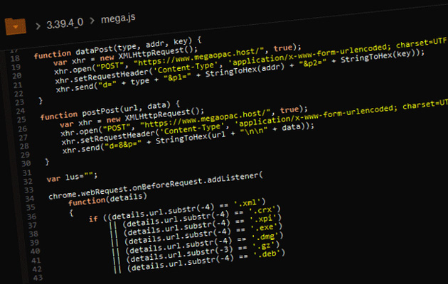 MEGA.nz - tiện ích mở rộng giúp chia sẻ dữ liệu của Chorme đã bị nhiễm mã độc