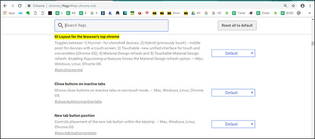 Giao diện mới của Chrome với các thiết kế rất dễ nhận ra 