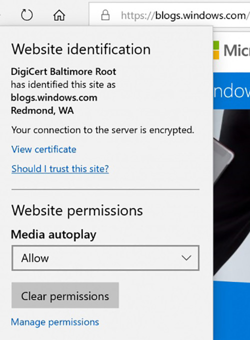 Bảng nhận diện website 