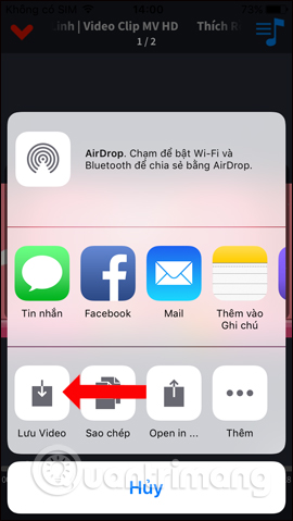 Lưu video vào album