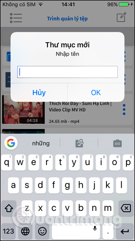 Tạo thư mục mới