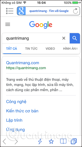 Tìm kiếm trên Google