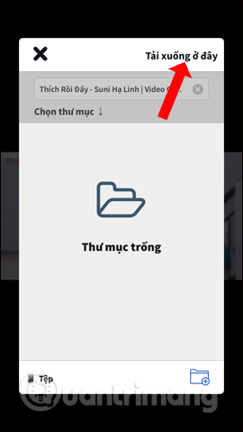 Tải video vào thư mục