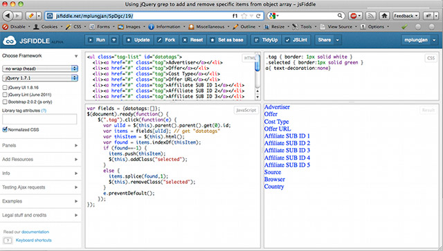  Fiddle – jsFiddle – Online Editor for the Web