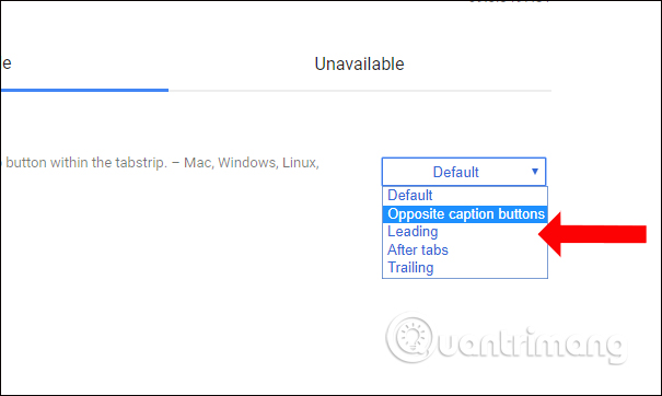 Vị trí nút New Tab