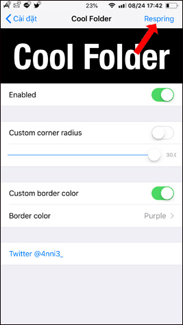 Áp dụng thay đổi