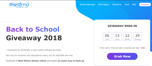 WinX MediaTrans có giá 59,99 USD nhưng hiện đang được miễn phí bản quyền trong thời gian ngắn