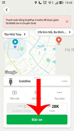 Hướng dẫn đặt xe Grab trên Google Maps