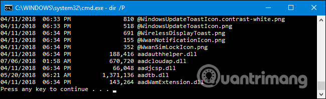 Hiển thị kết quả trong một trang