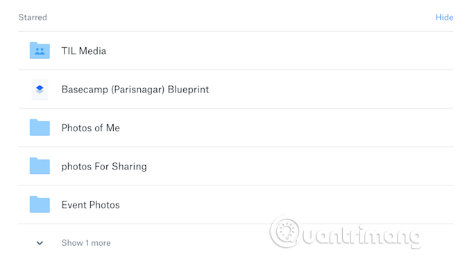 Đánh sao thư mục để truy cập nhanh