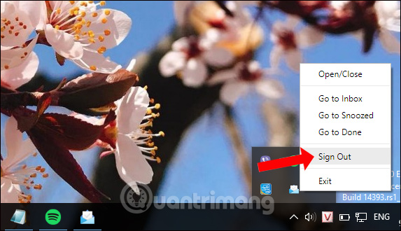 Thoát tài khoản email