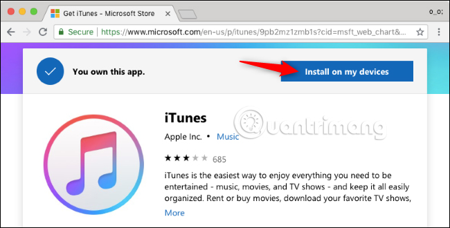 Click vào Install on my devices 