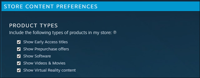Steam cũng cho phép bạn lọc tối đa tới mười thẻ