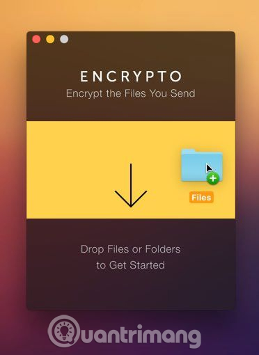 Kéo thư mục muốn mã hóa vào Encrypto