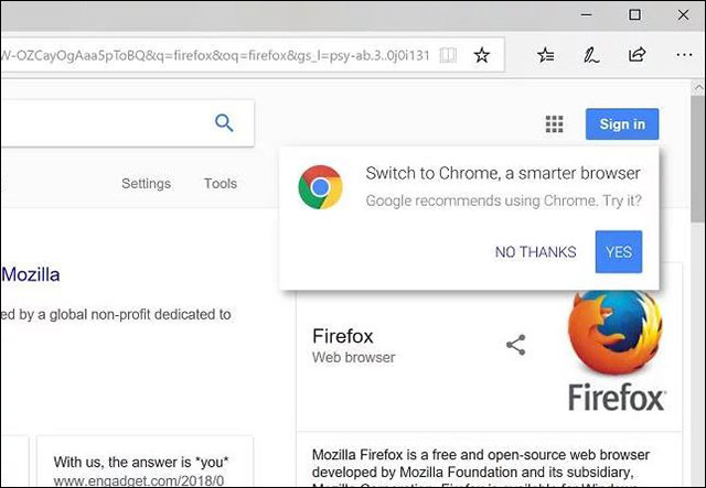 Google thì muốn bạn dùng Chrome, đương nhiên rồi