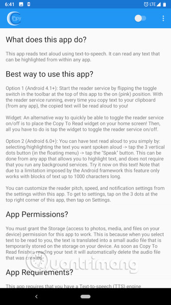 Copy to read App