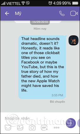 Tin nhắn trên Viber