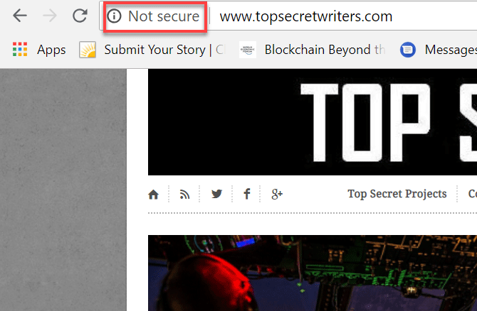 Thông báo Not Secure