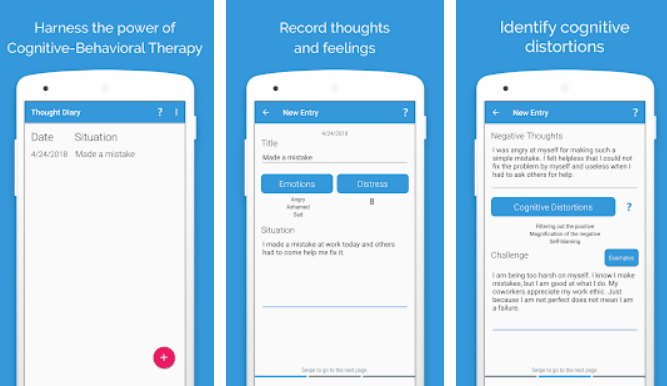 Ứng dụng CBT Thought Record Diary
