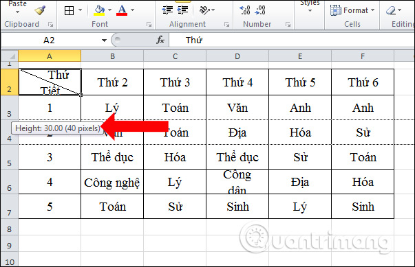 Cách chỉnh kích thước dòng, cột, ô bằng nhau trên Excel - Ảnh minh hoạ 10