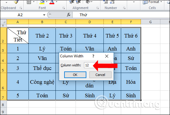 Cách chỉnh kích thước dòng, cột, ô bằng nhau trên Excel - Ảnh minh hoạ 5