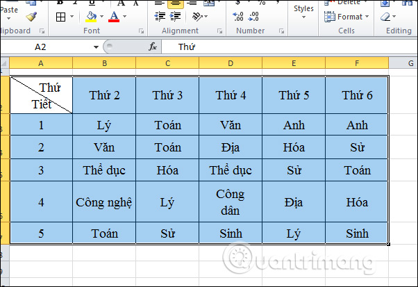 Cách chỉnh kích thước dòng, cột, ô bằng nhau trên Excel - Ảnh minh hoạ 6