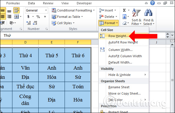 Cách chỉnh kích thước dòng, cột, ô bằng nhau trên Excel - Ảnh minh hoạ 7