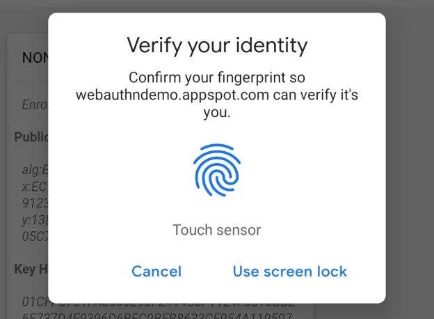 Đăng nhập bằng vân tay