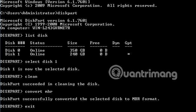 Sửa lỗi "Windows Cannot Be Installed to a Disk"