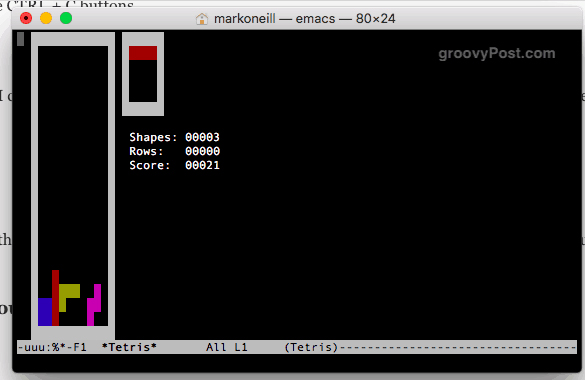 Chơi game Tetris ẩn trên Mac