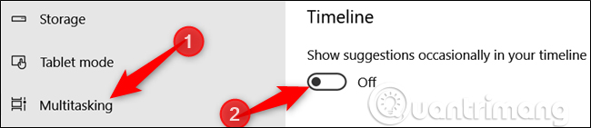 Tắt “Show Suggestions Occasionally In Your Timeline"