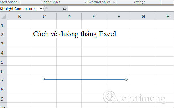 Cách vẽ đường thẳng, vẽ mũi tên trong Excel - Ảnh minh hoạ 2