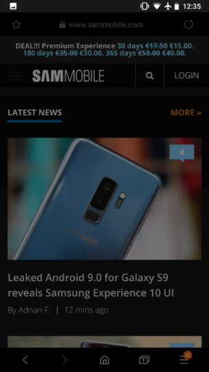 Samsung Internet 9.0